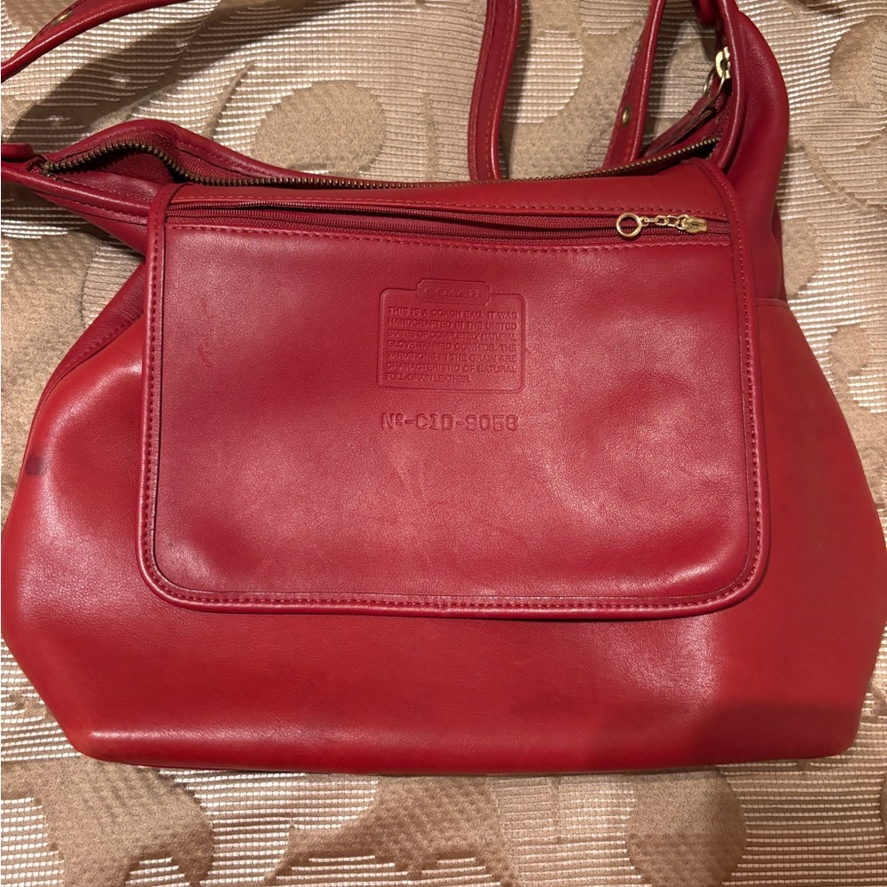 vintage red coach 9058 bag - Picture 5 of 7